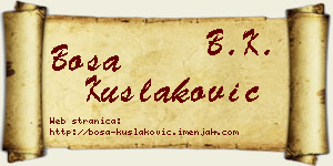 Bosa Kušlaković vizit kartica